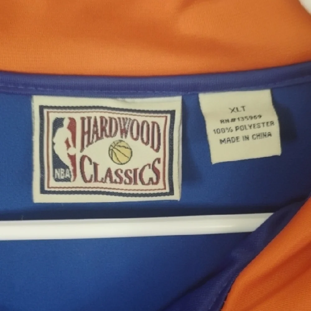 Hardwood Classic NBA Knicks Blue and Orange Zip-Up Sweater XL Tall - Picture 2 of 6